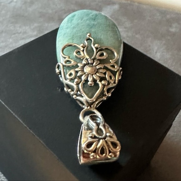 Doug Paulus Aquamarine Sterling Silver LARGE Pendant - Picture 6 of 12